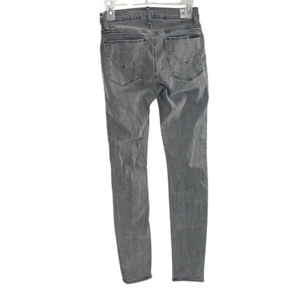 Hudson Jeans Gray Denim Super Skinny Stretch Mid Rise Natalie Size 25 - Picture 5 of 9